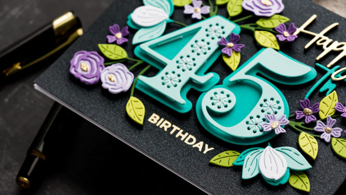 Spellbinders | Personalized Stitched Numbers Birthday Card. Video tutorial by Yana Smakula