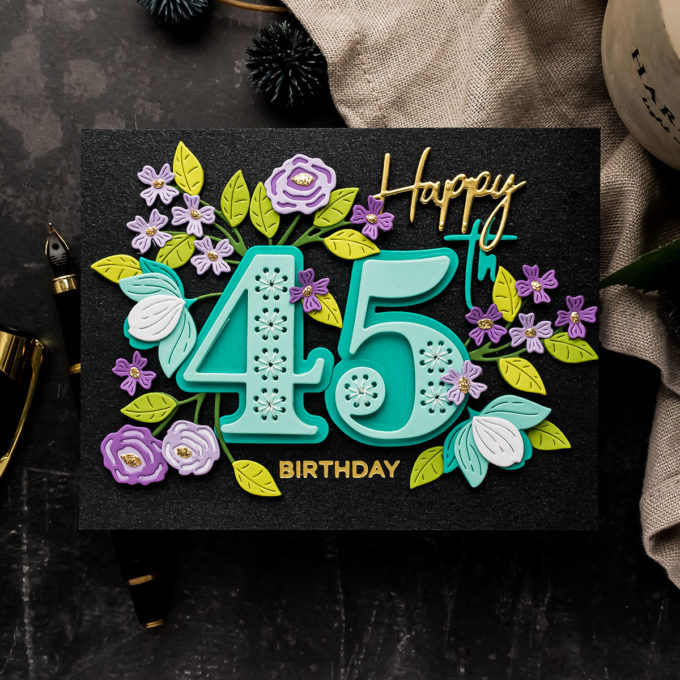 Spellbinders | Personalized Stitched Numbers Birthday Card. Video tutorial by Yana Smakula
