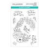 Spellbinders Stylish Oval Birthday Wishes Clear Stamp Set
