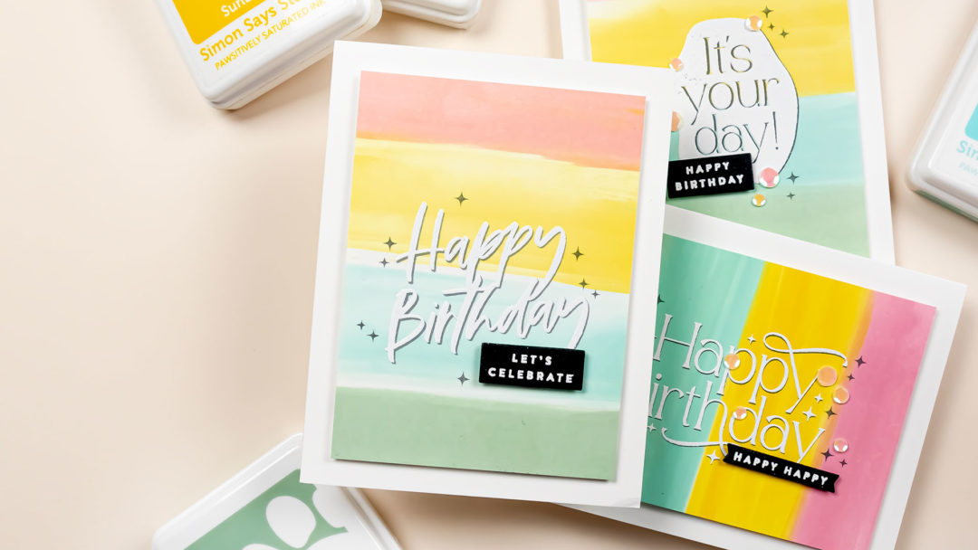 Simon Says Stamp | Direct to Paper Abstract Birthday Cards. Video