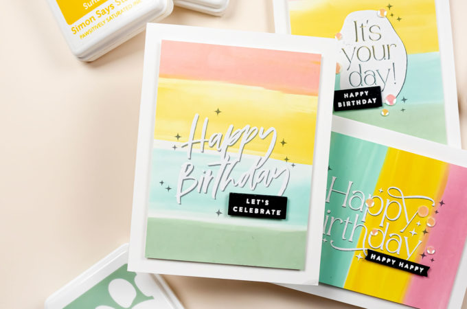 Simon Says Stamp | Direct to Paper Abstract Birthday Cards. Video