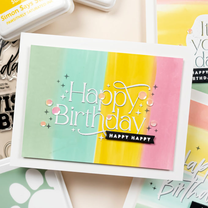 Simon Says Stamp | Direct to Paper Abstract Birthday Cards. Video