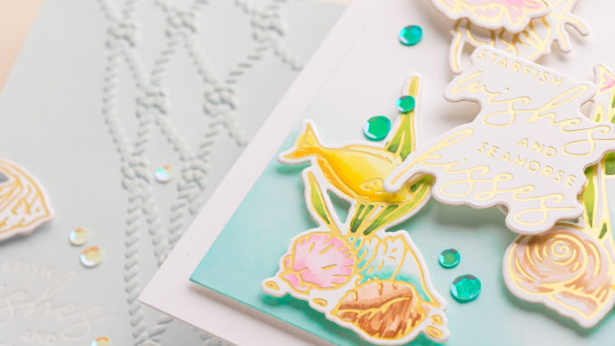 Spellbinders | Seahorse Kisses Collection by Dawn Woleslagle. Video tutorial by Yana Smakula