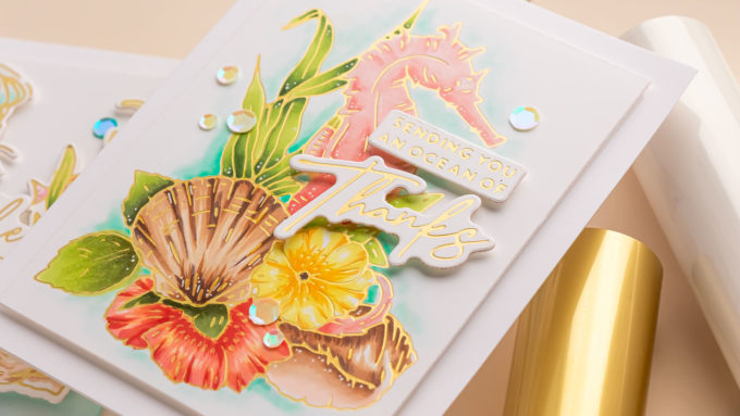 Spellbinders | Seahorse Kisses Collection by Dawn Woleslagle. Video tutorial by Yana Smakula