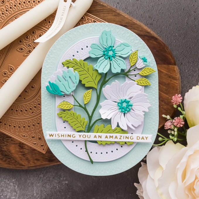 Spellbinders | Oval Shaped Cards using Stylish Ovals collection. Video tutorial by Yana Smakula