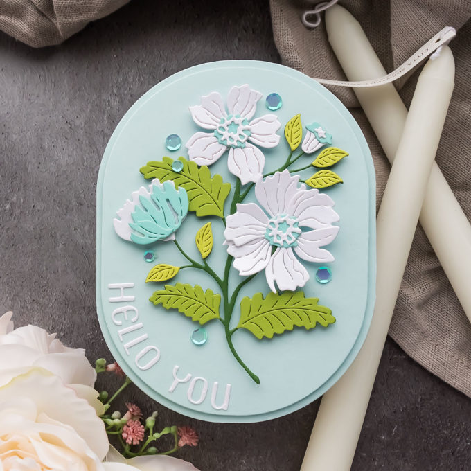 Spellbinders | Oval Shaped Cards using Stylish Ovals collection. Video tutorial by Yana Smakula