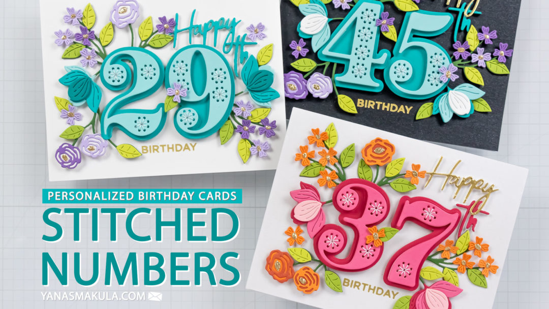 Spellbinders | Personalized Stitched Numbers Birthday Cards. Video