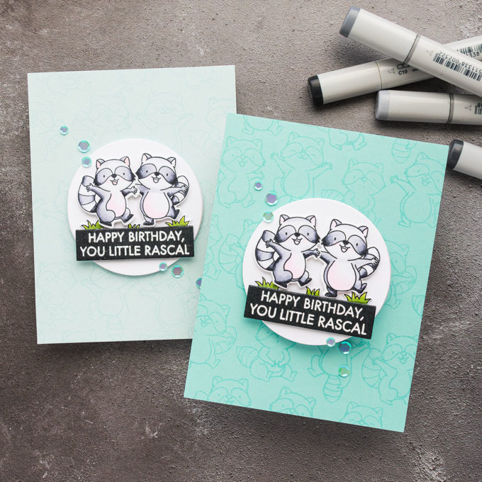 MFT Stamps | Interactive Raccoon Birthday Cards. Video
