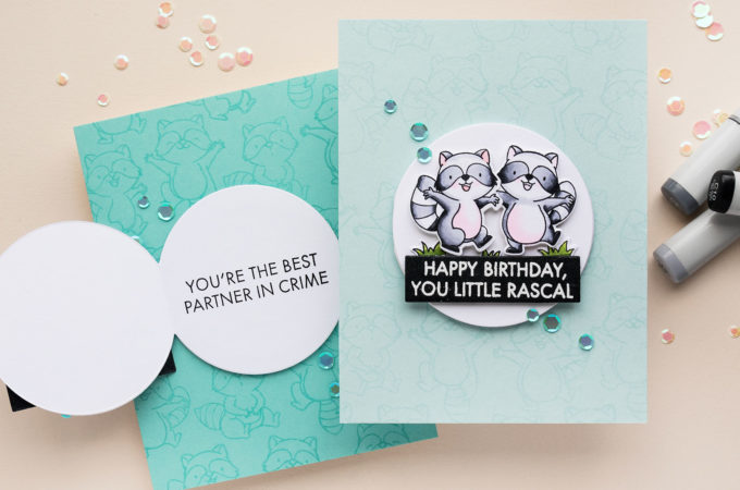 MFT Stamps | Interactive Raccoon Birthday Cards. Video