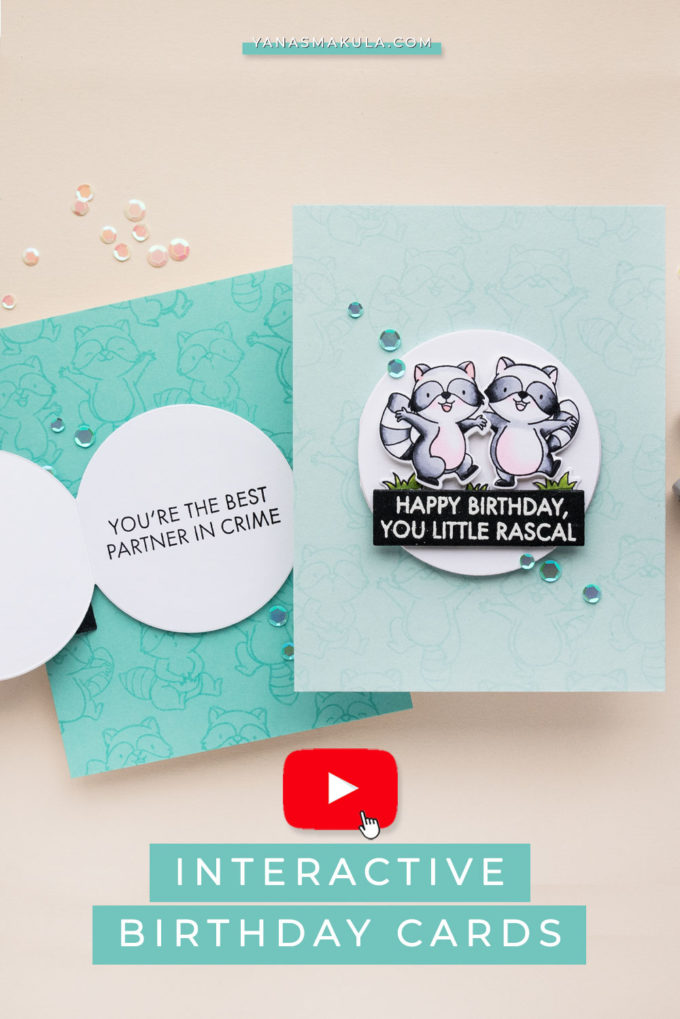 MFT Stamps | Interactive Raccoon Birthday Cards. Video