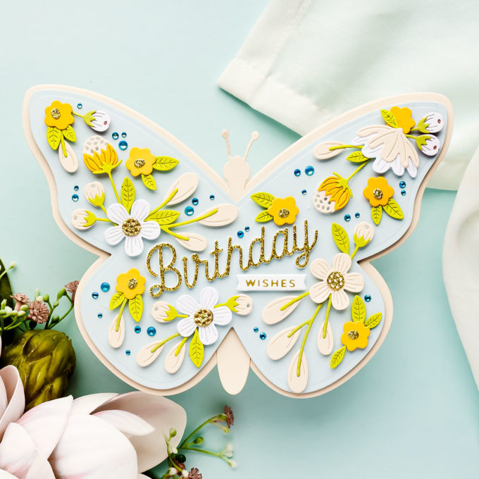 Spellbinders | Butterfly Shaped Cards With Bibi's Butterflies. Butterfly Card Creator Etched Dies From Bibi’s Butterflies Collection by Bibi Cameron. Video