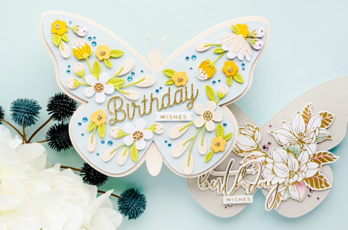 Spellbinders | Butterfly Shaped Cards With Bibi's Butterflies. Butterfly Card Creator Etched Dies From Bibi’s Butterflies Collection by Bibi Cameron. Video