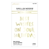 Spellbinders Best Wishes on Your Birthday Glimmer Hot Foil Plate