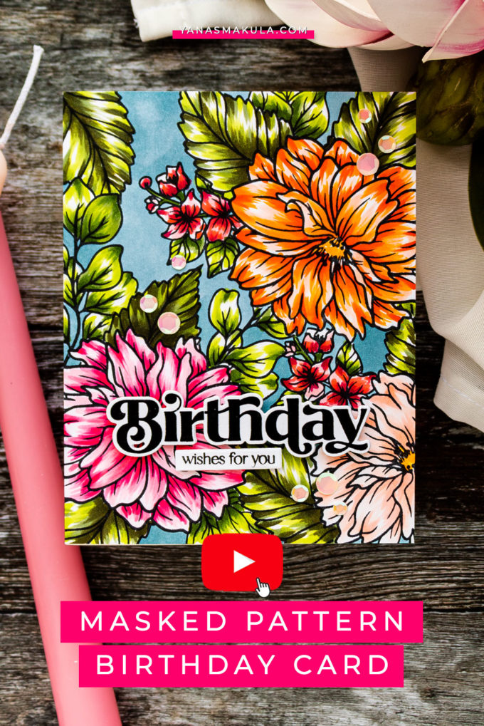 Simon Says Stamp | Masked Floral Pattern Card. Video