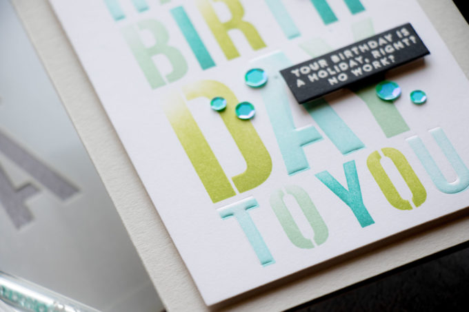 Easy Birthday Cards with Simon Says Stamp Layering Birthday Stencil