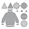 Spellbinders Stitched Christmas Sweater Etched Dies