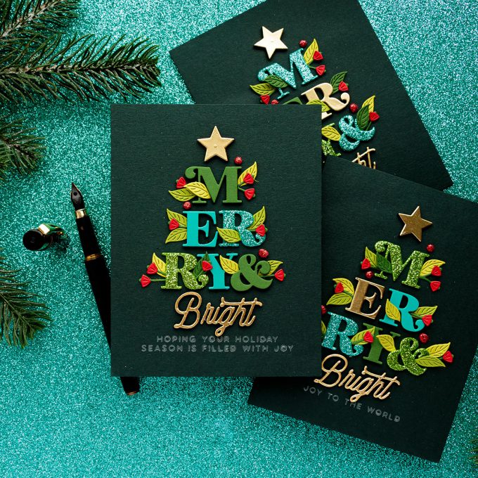 Spellbinders Merry & Bright Collection Christmas Cards. Video