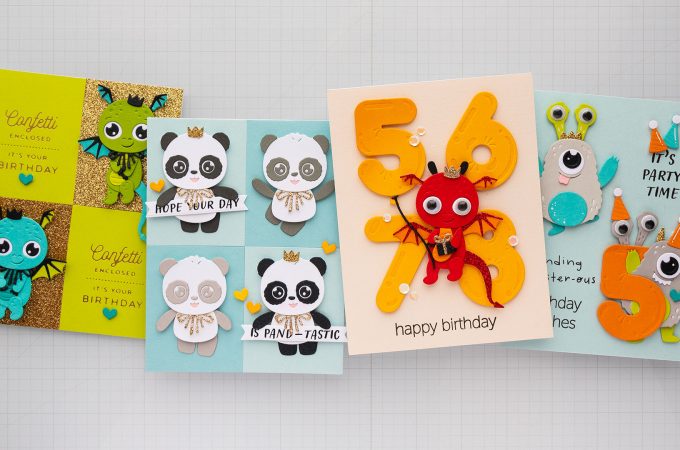 Spellbinders | More Grid Cards Ideas & Monster Birthday Inspiration. Video
