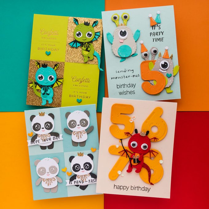 Spellbinders | More Grid Cards Ideas & Monster Birthday Inspiration. Video