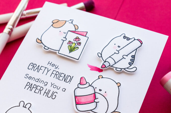 MFT Stamps | Paper Hug with Crafty Friends. Video