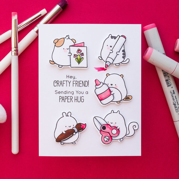 MFT Stamps | Paper Hug with Crafty Friends. Video
