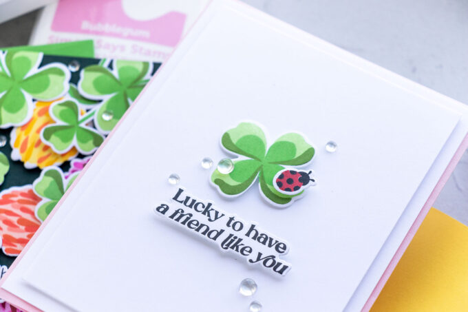 Easy Stamped Good Luck 7 St. Patrick's Day Cards with Simon Says Stamp Lots of Luck 2021ssc stamp set. Watch video tutorial by Yana Smakula