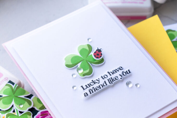 Easy Stamped Good Luck 7 St. Patrick's Day Cards with Simon Says Stamp Lots of Luck 2021ssc stamp set. Watch video tutorial by Yana Smakula