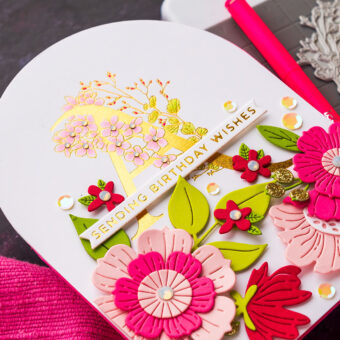 Foiled Monogram Cards with Spellbinders Every Occasion Floral Alphabet BetterPress. Video