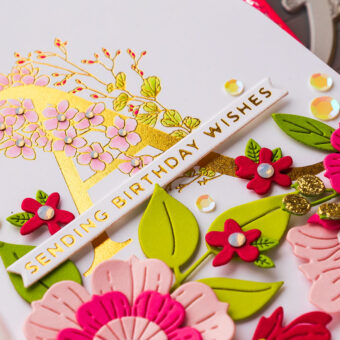 Foiled Monogram Cards with Spellbinders Every Occasion Floral Alphabet BetterPress. Video