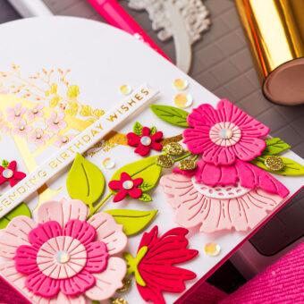 Foiled Monogram Cards with Spellbinders Every Occasion Floral Alphabet BetterPress. Video