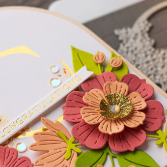 Foiled Monogram Cards with Spellbinders Every Occasion Floral Alphabet BetterPress. Video