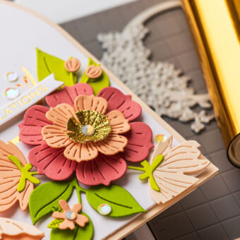 Foiled Monogram Cards with Spellbinders Every Occasion Floral Alphabet BetterPress. Video