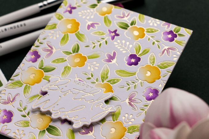Spellbinders | How to Use Floral Celebration Press Plate and Stencil Bundle. Video