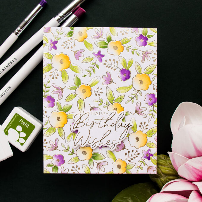 Spellbinders | How to Use Floral Celebration Press Plate and Stencil Bundle. Video