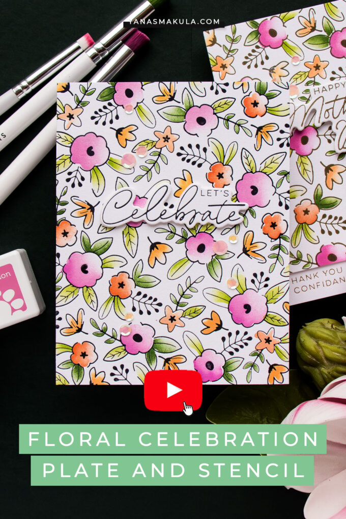 Spellbinders | How to Use Floral Celebration Press Plate and Stencil Bundle. Video