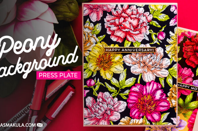 Spellbinders | How to Use Peony Background Press Plate. Video