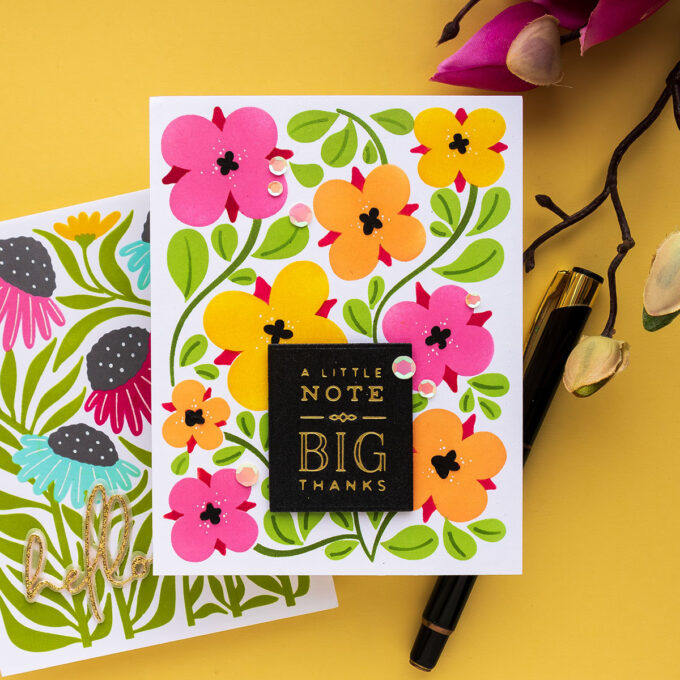 Spellbinders | Ink Blended Cards with Flower Market. Video