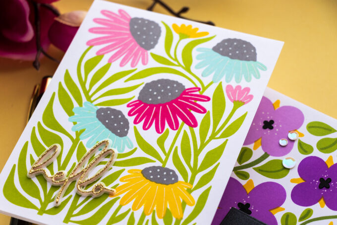 Spellbinders | Ink Blended Cards with Flower Market. Video