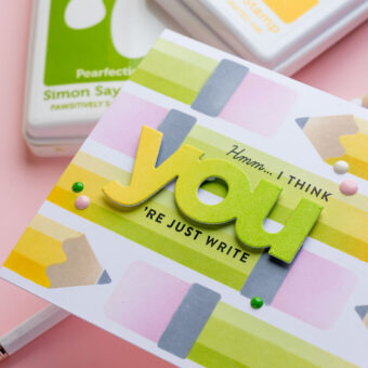 Simon Says Stamp | Pawsitively Saturated Ink Blog Hop - Ink Blended Pencils