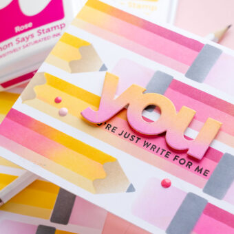 Simon Says Stamp | Pawsitively Saturated Ink Blog Hop - Ink Blended Pencils