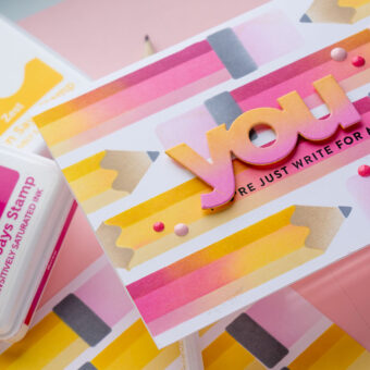Simon Says Stamp | Pawsitively Saturated Ink Blog Hop - Ink Blended Pencils