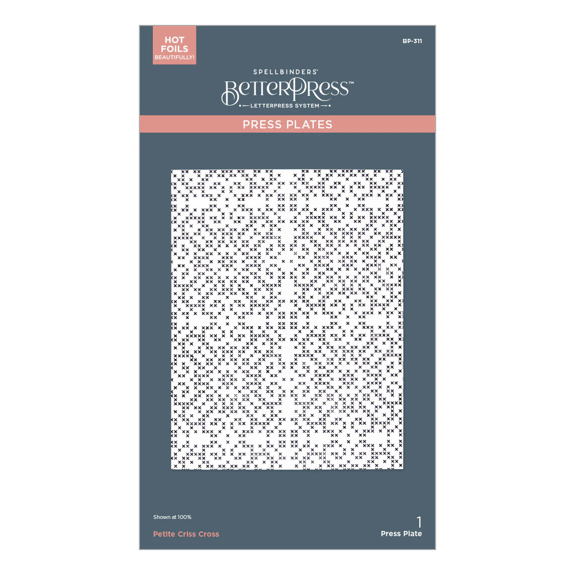 Spellbinders Petite Criss Cross Press Plate