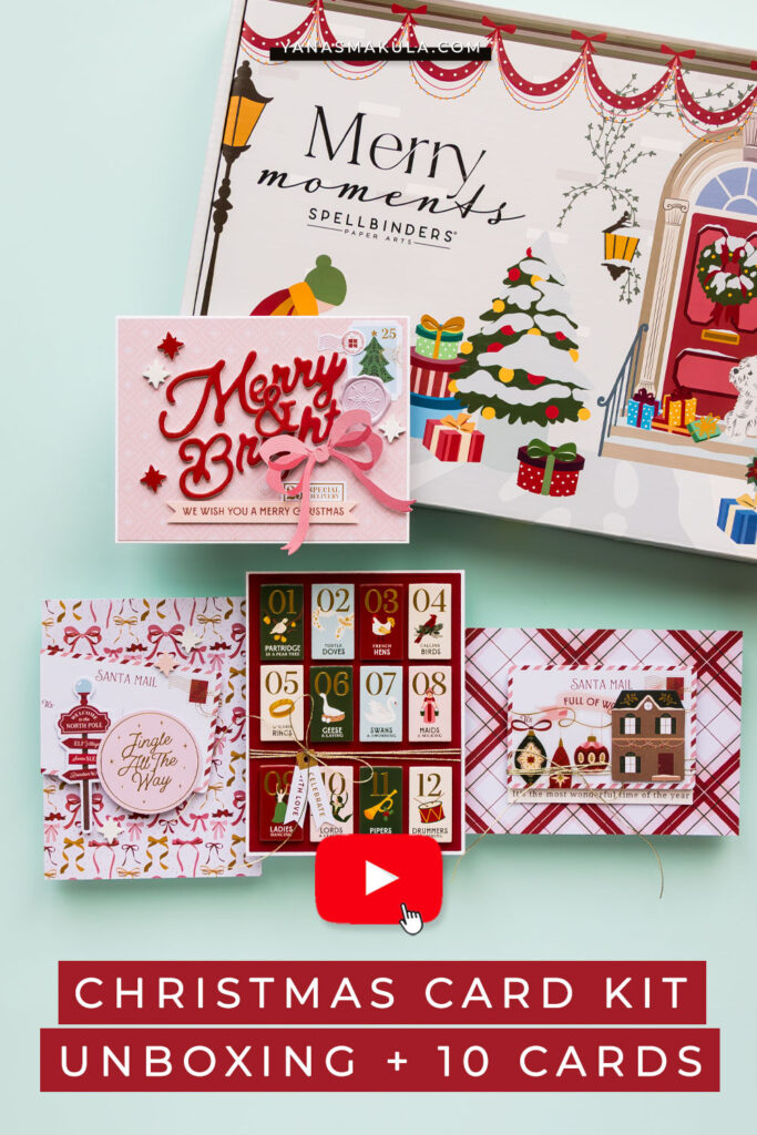 Unboxing Spellbinders Merry Moments Christmas Card Kit + 10 Cards | Video