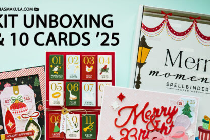 Unboxing Spellbinders Merry Moments Christmas Card Kit + 10 Cards | Video