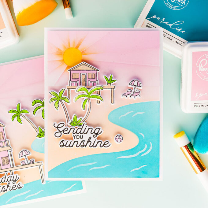 PinkFresh Studio | Dreamy Coastal Scenes with the New Coastal Paradise Suite. Video