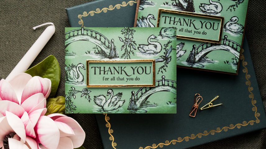 Simon Says Stamp | Elegant “Thank You” Card with Graceful Swans. Video