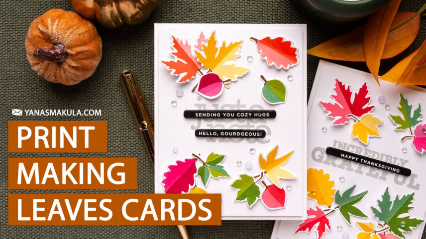Simon Says Stamp | Printmaking Leaves Cards. Video | Blog Hop + Giveaway