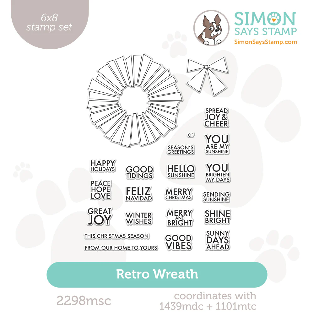 Simon Says Clear Stamps Retro Wreath