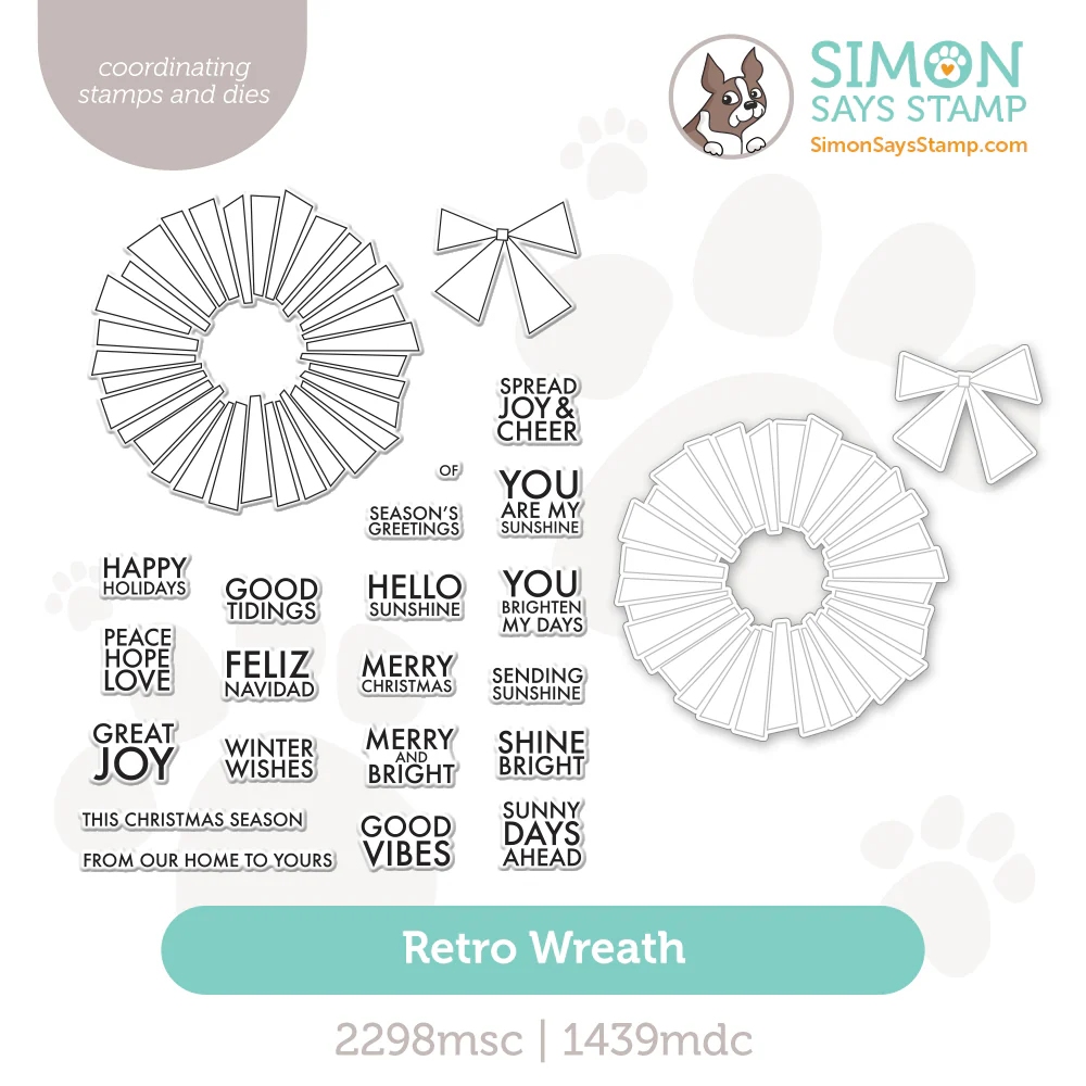 Simon Says Stamps and Dies Retro Wreath