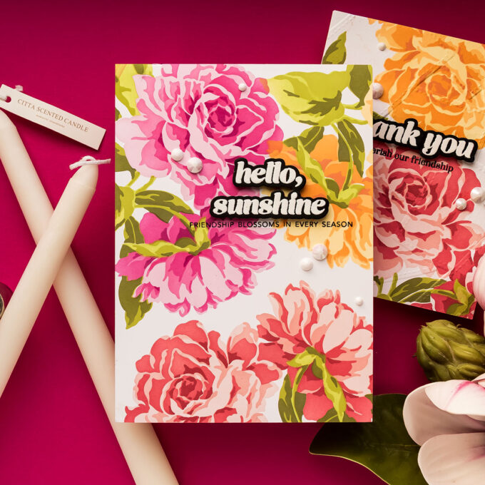 Stamping on a Grand Scale: How to Create Large Floral Backgrounds with Layering Stencils + Special Offer